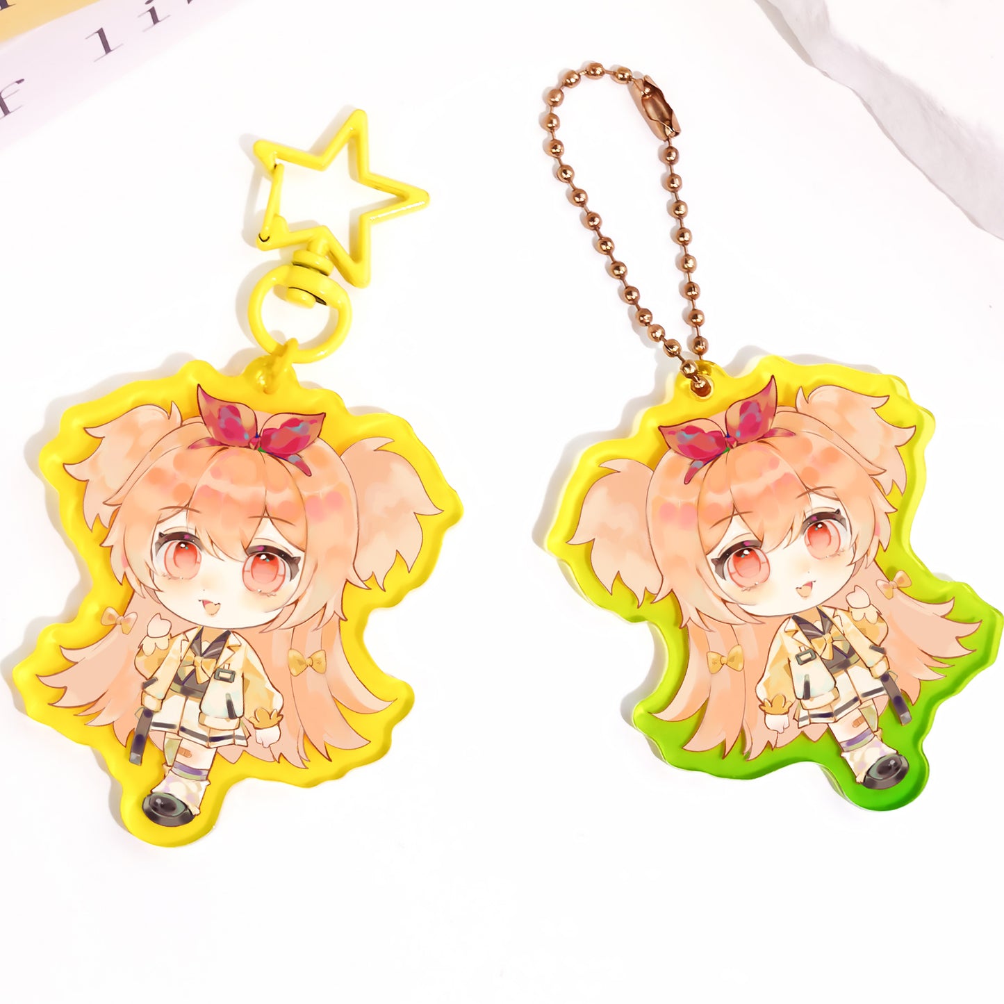 Color Edge Acrylic Keychains