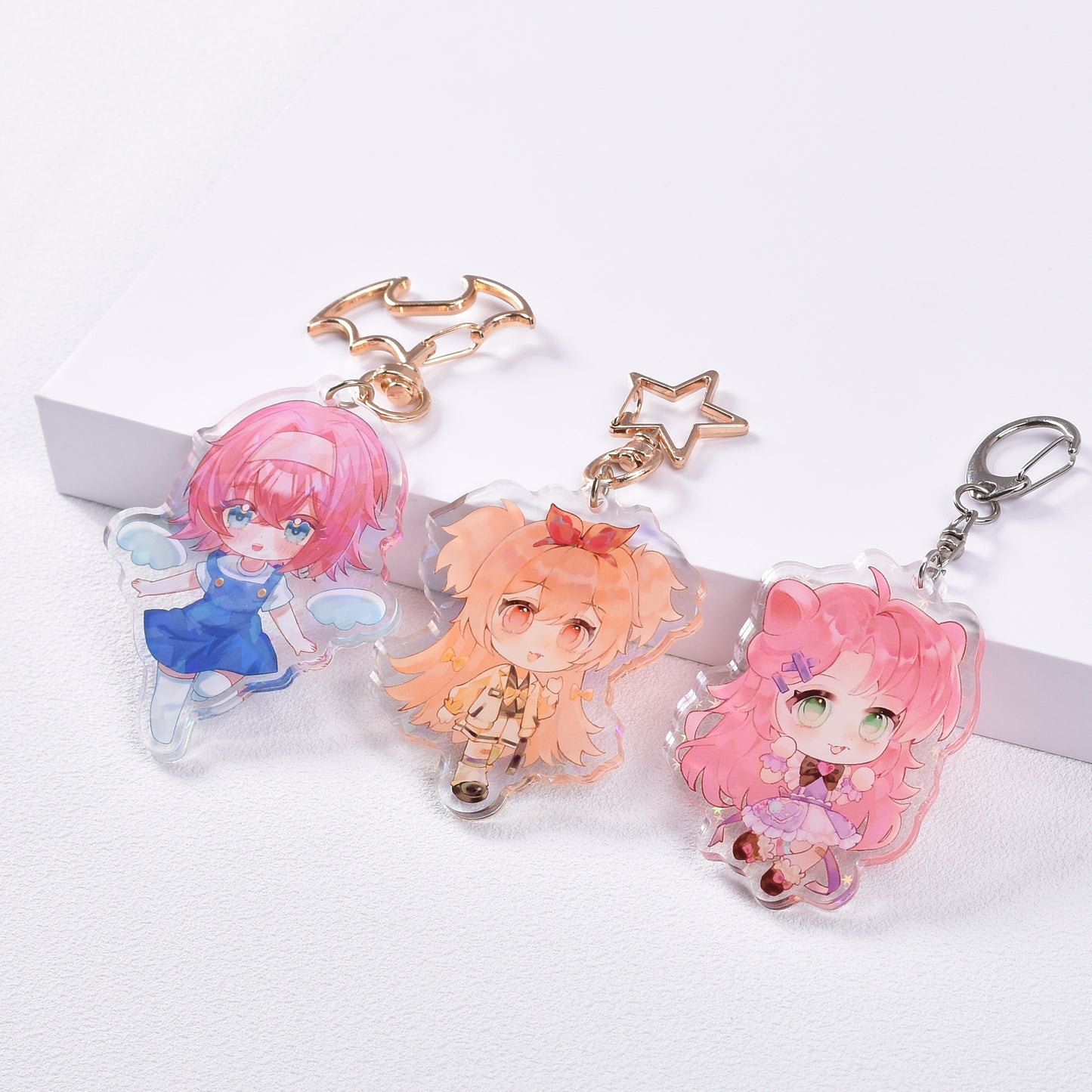Custom Solid Colored Acrylic Keychains