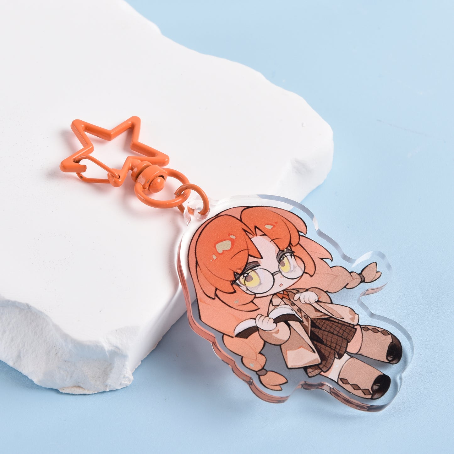 Rounding Clear Acrylic Keychains