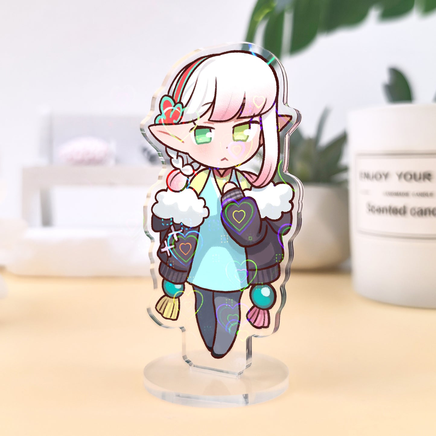 Holo Heart Acrylic Standees