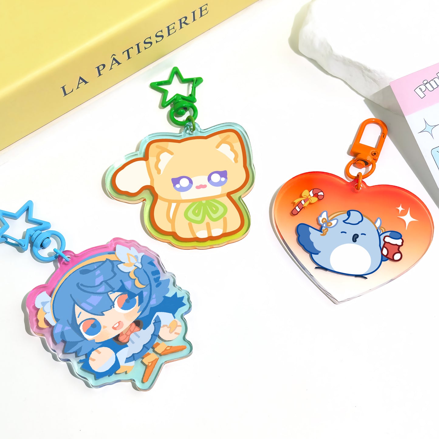Color Edge Acrylic Keychains