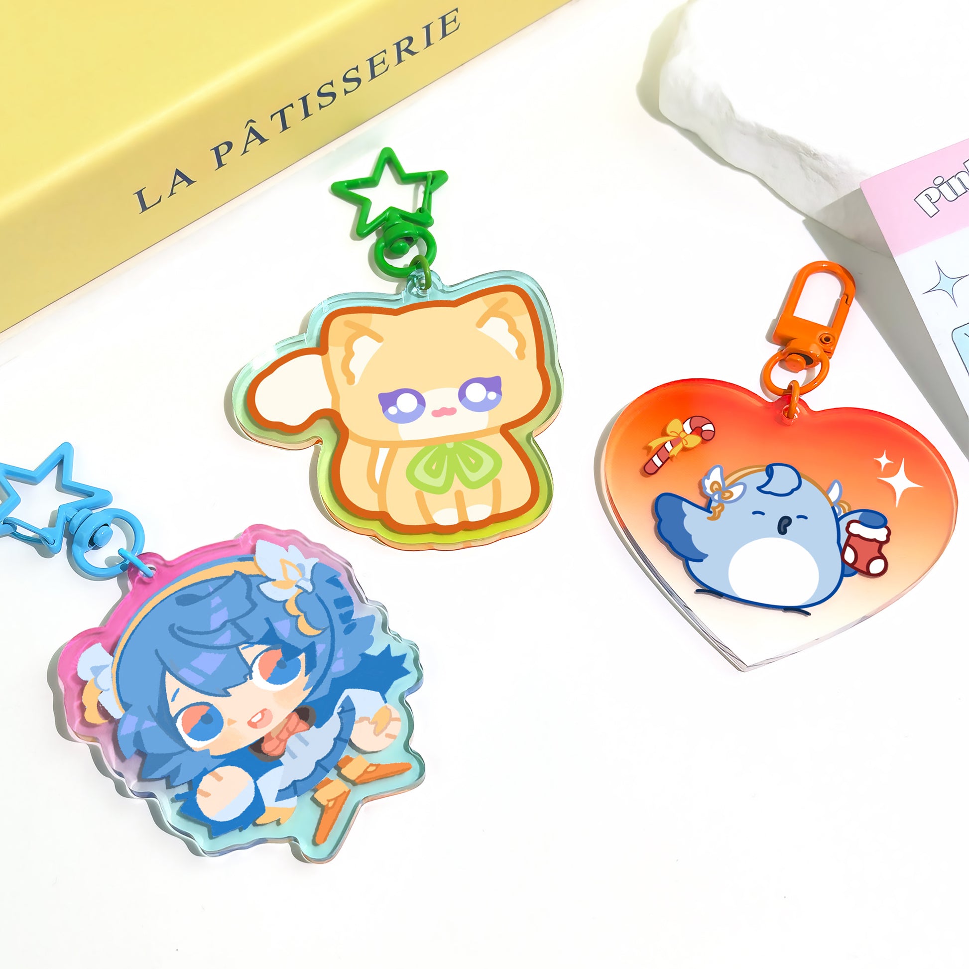 Color Edge Acrylic Keychains
