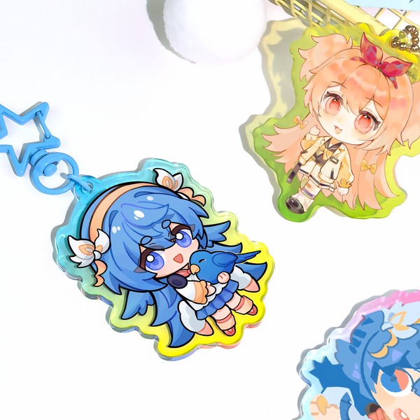 Color Edge Acrylic Keychains
