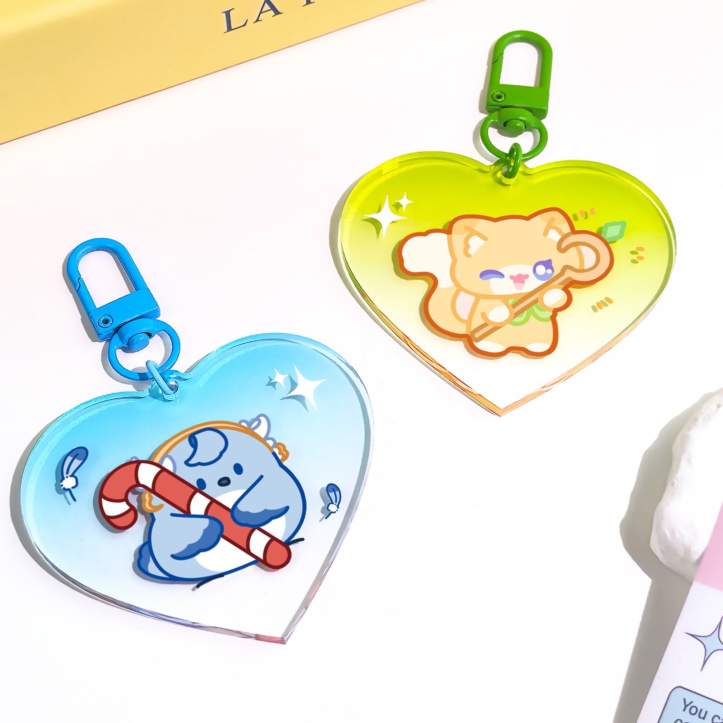 Color Edge Acrylic Keychains
