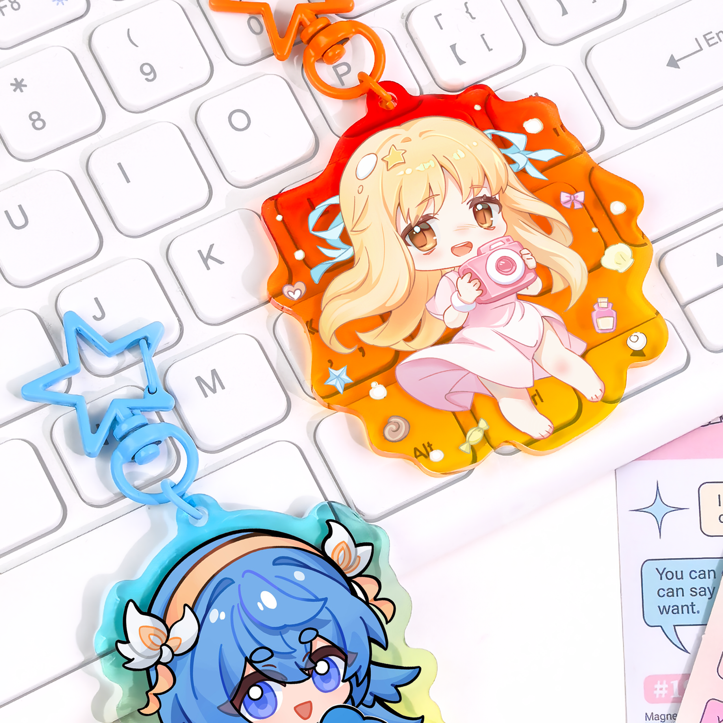 Color Edge Acrylic Keychains