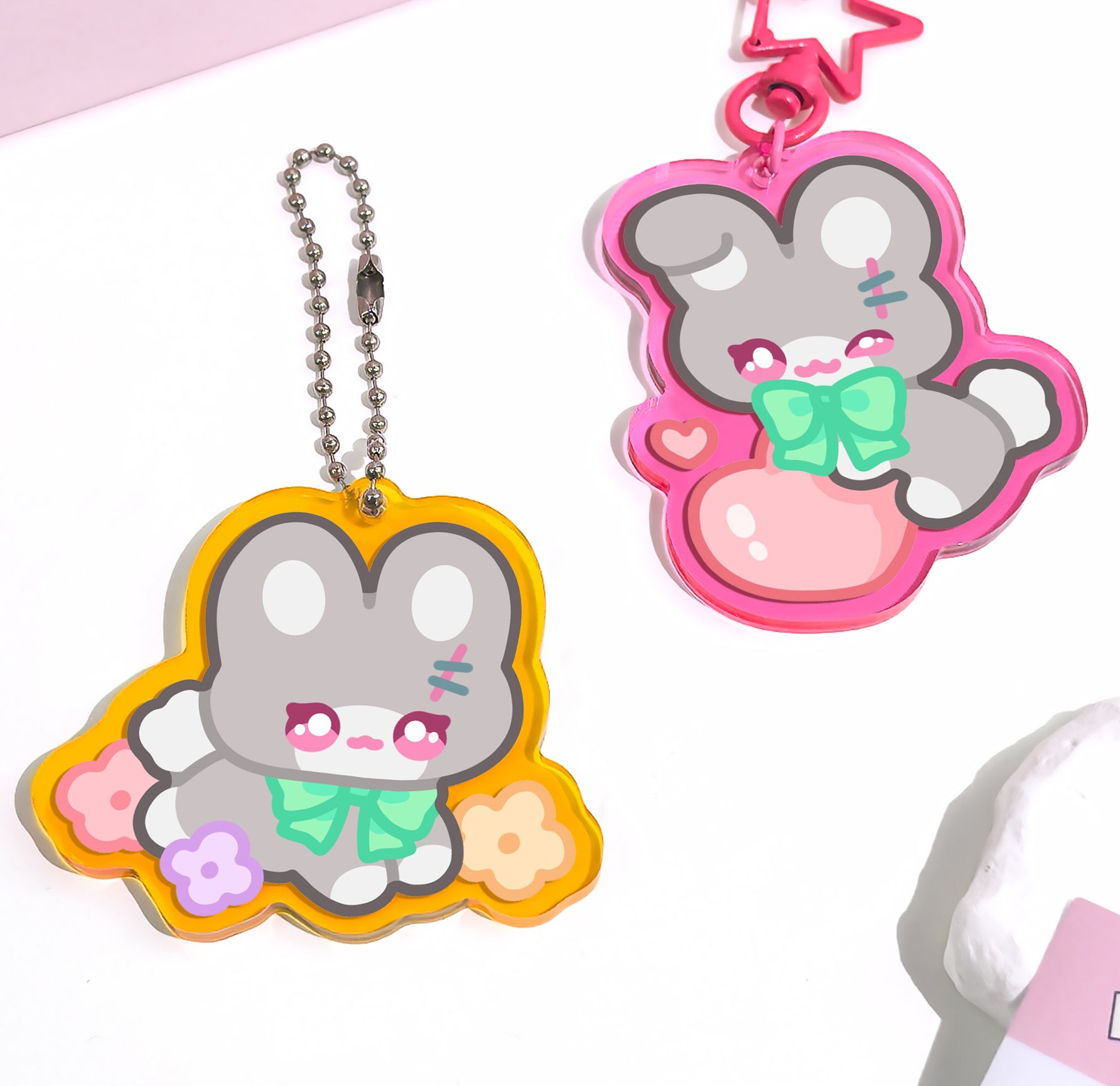 Color Edge Acrylic Keychains