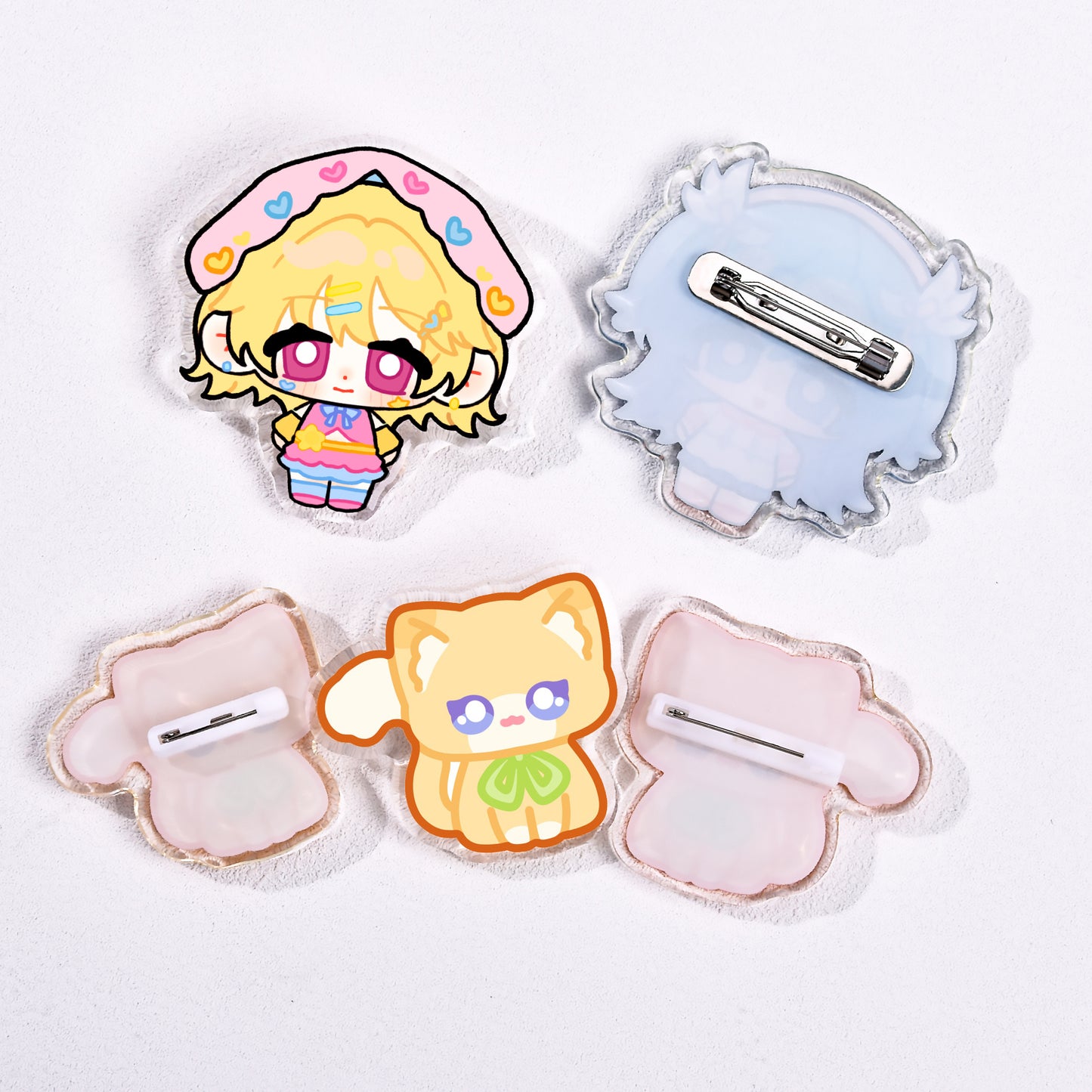 Custom Frosted Acrylic Pins