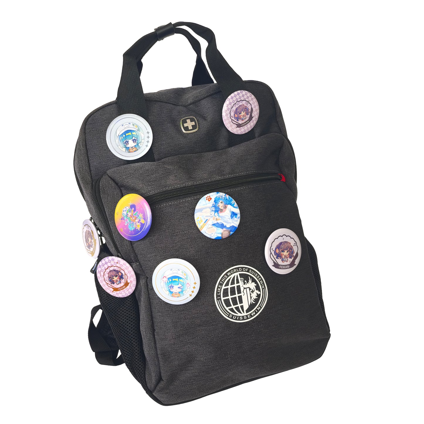 Custom Round Glitter HolographicButton Pins