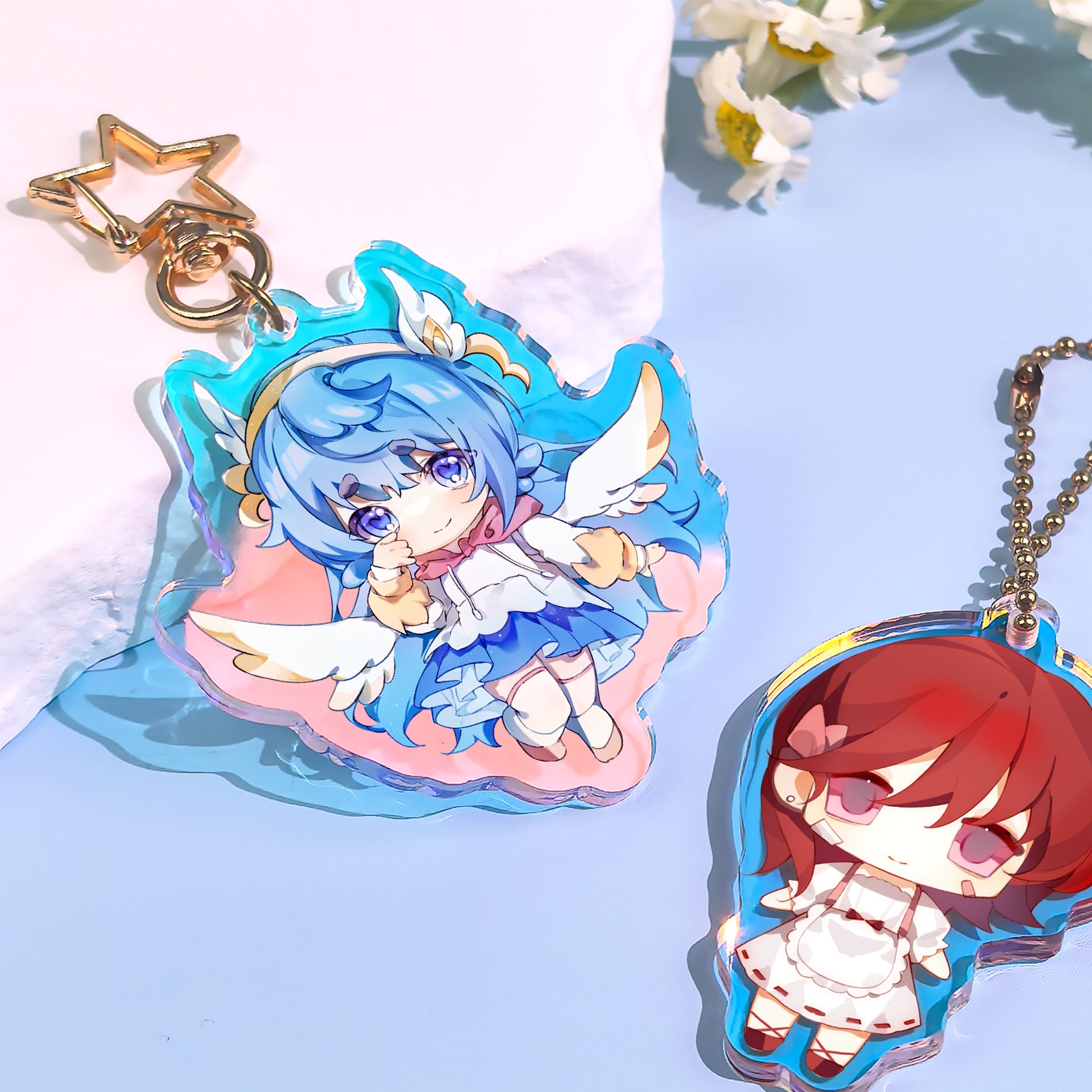 Rainbow Acrylic Keychains