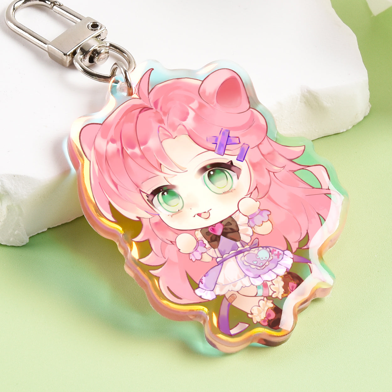 Rainbow Epoxy Keychains
