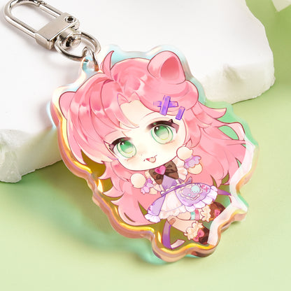 Rainbow Epoxy Keychains