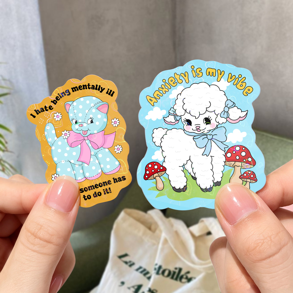 Holo Heart Stickers