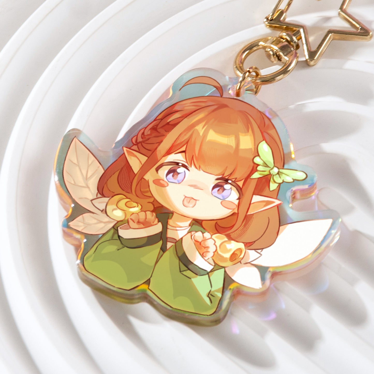 Rainbow Epoxy Keychains
