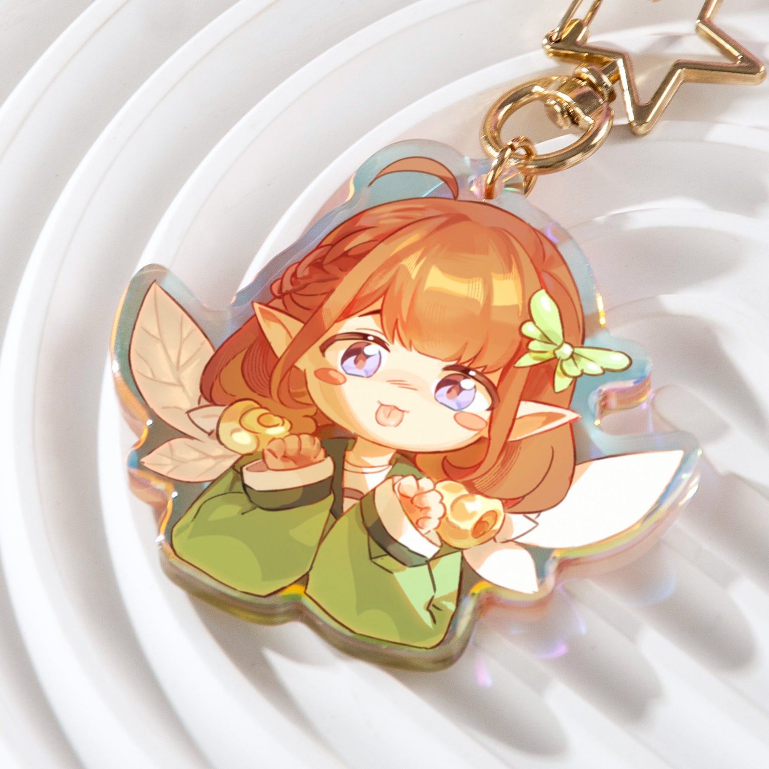 Rainbow Epoxy Keychains