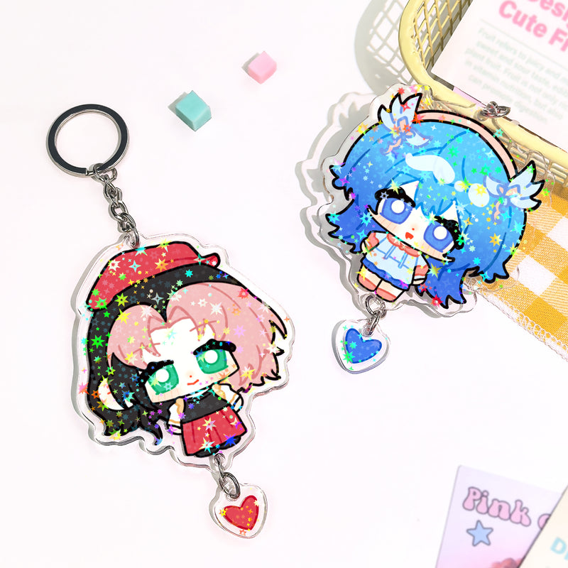 Custom Holo-Star  Keychain Keychain