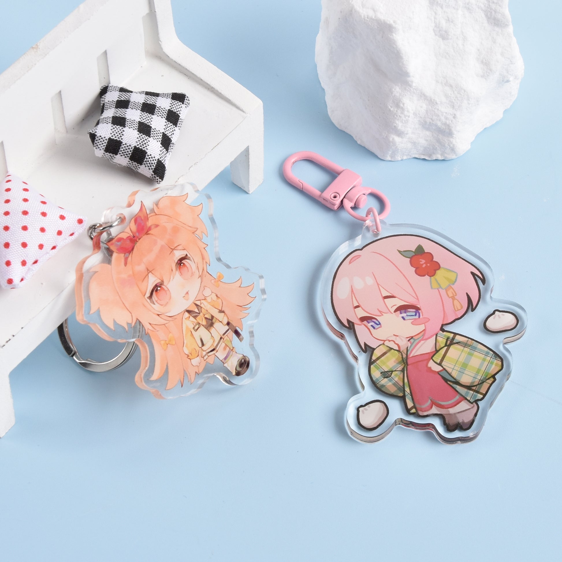 Custom Translucent Colored Acrylic Keychains