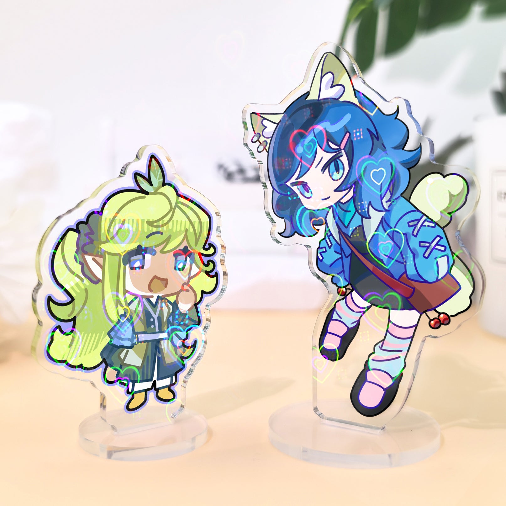 Holo Heart Acrylic Standees
