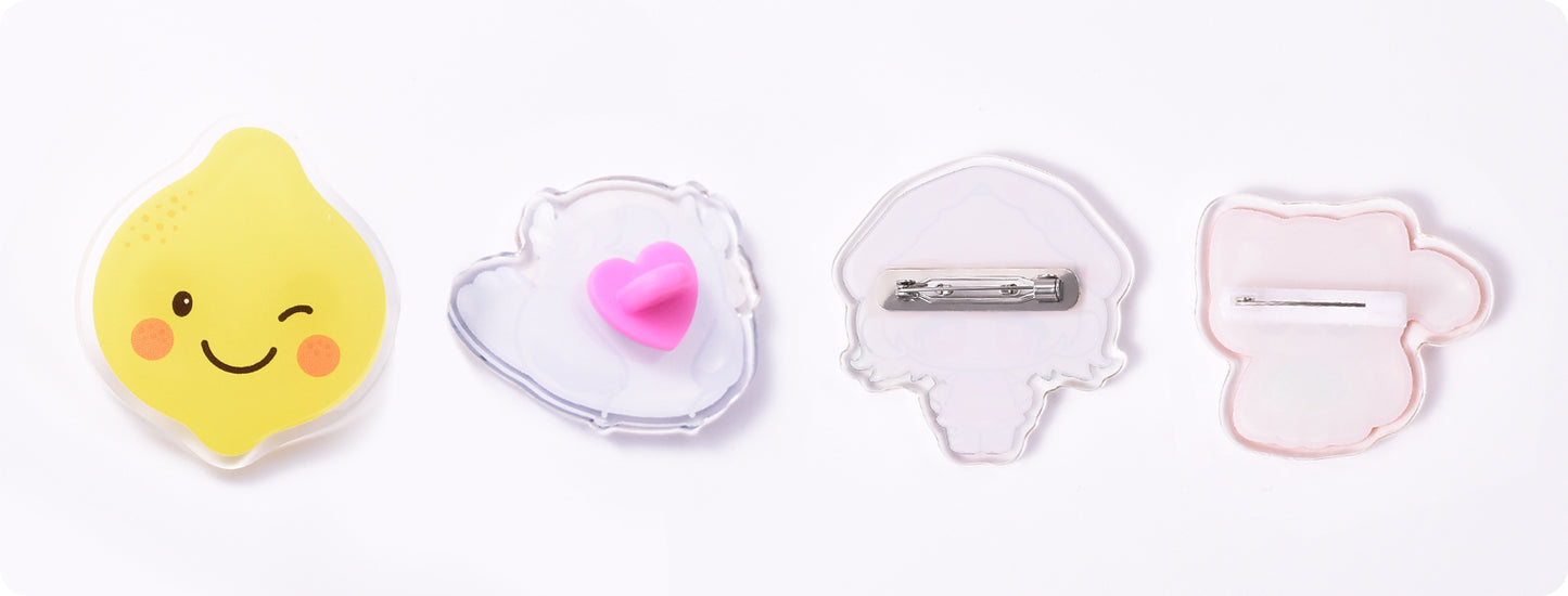 Custom Colored Epoxy Acrylic Pins