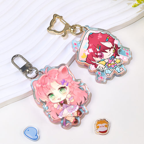 Rounding Clear Acrylic Keychains