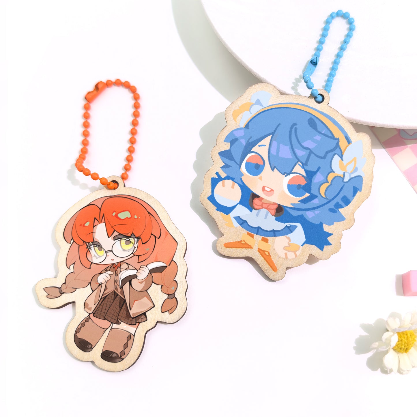 Custom Synthetic Wooden Keychains