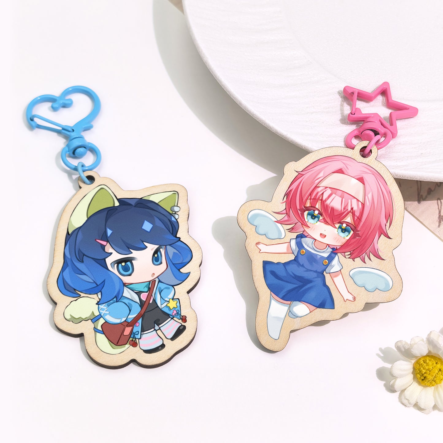 Custom Synthetic Wooden Keychains