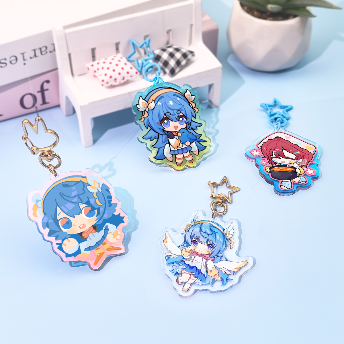Clear Acrylic Keychains sample pack