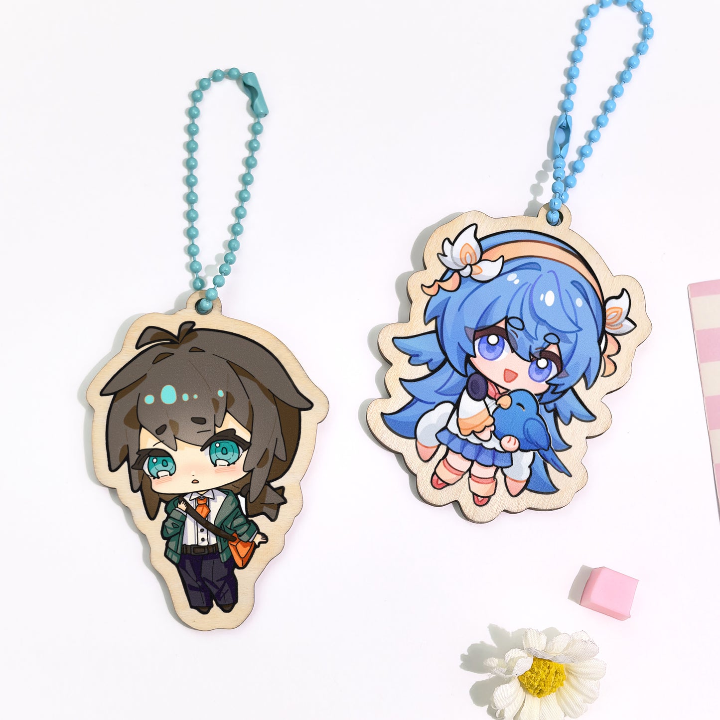 Custom Synthetic Wooden Keychains