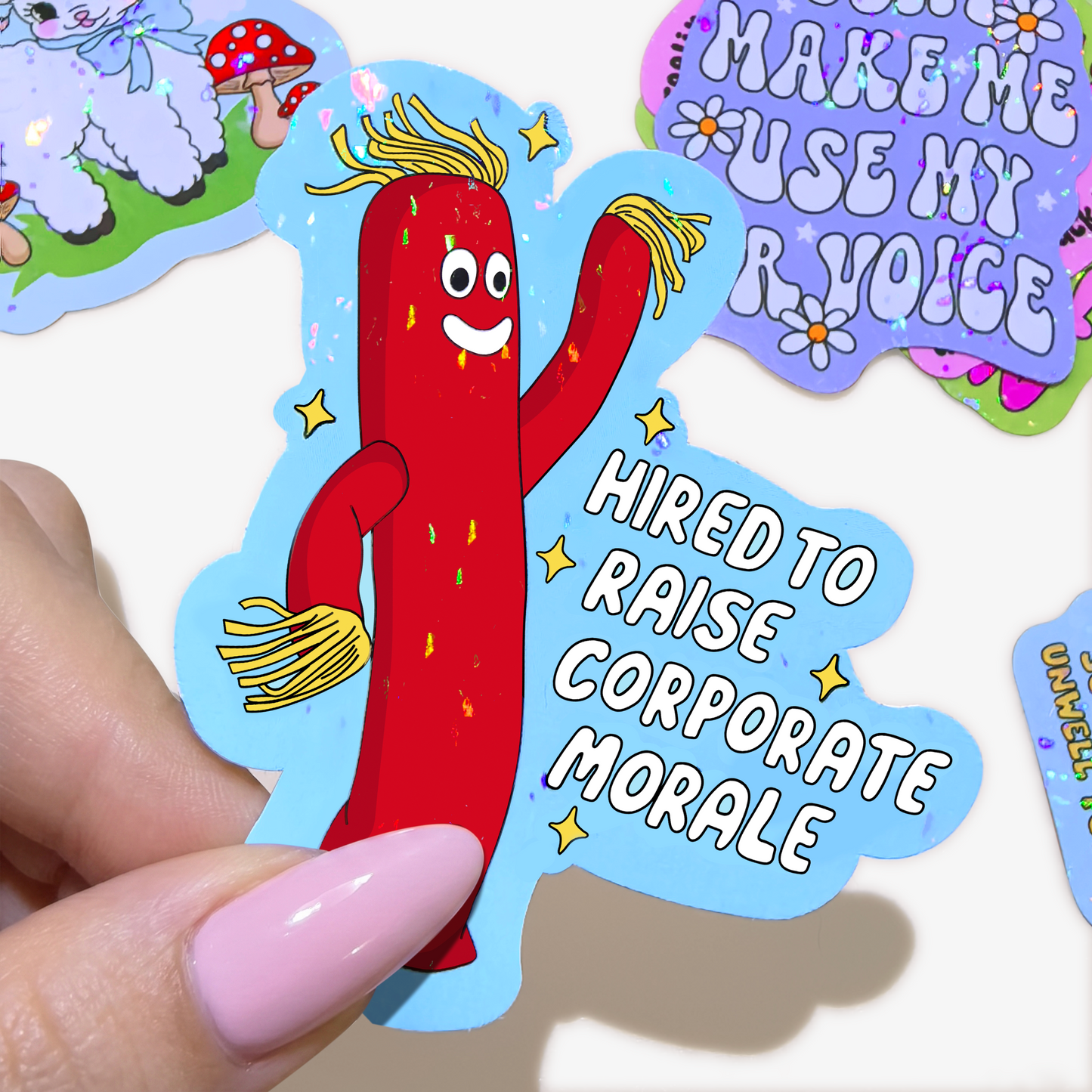 Holo broken Glasses Stickers