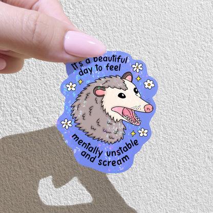 Holo broken Glasses Stickers