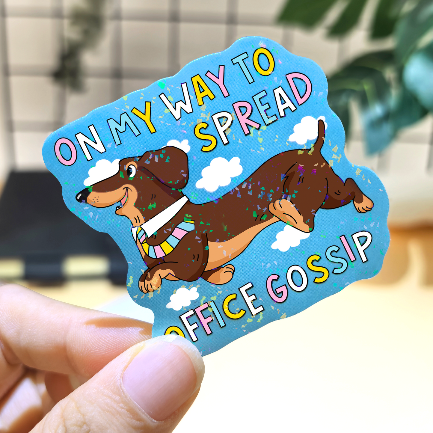 Holo broken Glasses Stickers