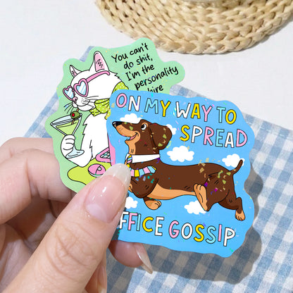 Holo broken Glasses Stickers